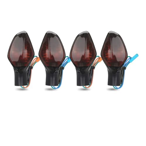 SJSJJAH Vorne Motorrad Blinker Licht Blinker Anzeige Lampe for CBR650F CB650F CBR500R CB500F CB500X CBR400R CB400F CB400X(4pcs Smoke) von SJSJJAH