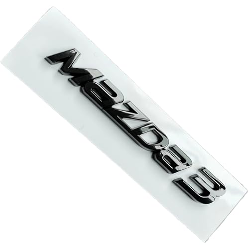 SJSMZX Auto Emblem für Mazda 3 2019-2023, Metall-Buchstaben Logo Aufkleber Schriftzug Abzeichen Metalldekoration Zubehör,Black-C von SJSMZX