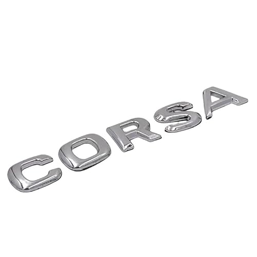 SJSMZX Auto Emblem für Opel Corsa 2006-2014, Heckklappe Emblem Kofferraum Emblem ABS Buchstaben Logo Aufkleber Schriftzug Abzeichen Dekoration Zubehör,Corsa von SJSMZX