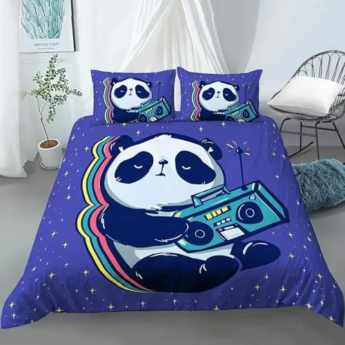 SJSXWQN Bettwäsche 135x200 Blauer Panda Bettwäsche-Set mit Reißverschluss Schließung für Kinder Mädchen Weicher Atmungsaktive Mikrofaser Bettbezug + 2 Kopfkissenbezug 80x80 cm SJSXWQN Bettwäsche 135x200 Blauer Panda Bettwäsche-Set mit Reißverschluss Schließung für Kinder Mädchen Weicher Atmungsaktive Mikrofaser Bettbezug + 2 Kopfkissenbezug 80x80 cm von SJSXWQN