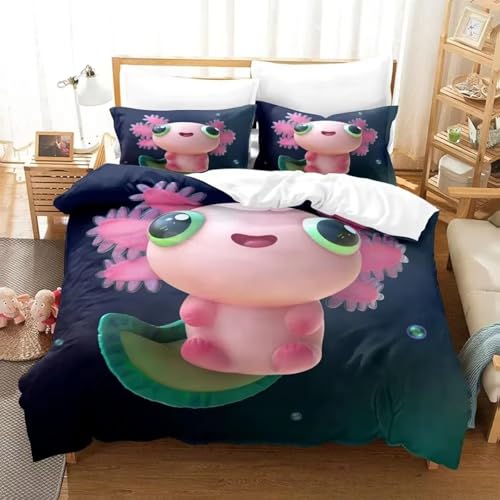 SJSXWQN Bettwäsche 135x200 Rosa Ambystoma Bettwäsche-Set mit Reißverschluss Schließung für Kinder Mädchen Weicher Atmungsaktive Mikrofaser Bettbezug + 2 Kopfkissenbezug 80x80 cm SJSXWQN Bettwäsche 135x200 Rosa Ambystoma Bettwäsche-Set mit Reißverschluss Schließung für Kinder Mädchen Weicher Atmungsaktive Mikrofaser Bettbezug + 2 Kopfkissenbezug 80x80 cm von SJSXWQN