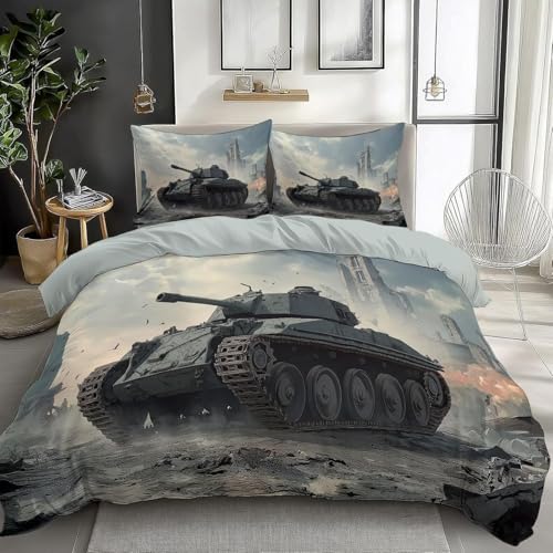 SJSXWQN Bettwäsche 135x200 Tucker Bettwäsche-Set mit Reißverschluss Schließung für Kinder Mädchen Weicher Atmungsaktive Mikrofaser Bettbezug + 2 Kopfkissenbezug 80x80 cm von SJSXWQN