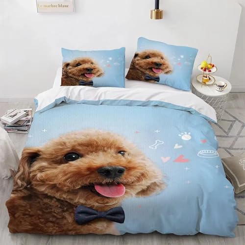 SJSXWQN Bettwäsche 155x220 SüßEr Hund Bettwäsche-Set mit Reißverschluss Schließung für Kinder Jugendliche Weicher Atmungsaktive Mikrofaser Bettbezug + 2 Kopfkissenbezug 80x80 cm SJSXWQN Bettwäsche 155x220 SüßEr Hund Bettwäsche-Set mit Reißverschluss Schließung für Kinder Jugendliche Weicher Atmungsaktive Mikrofaser Bettbezug + 2 Kopfkissenbezug 80x80 cm von SJSXWQN