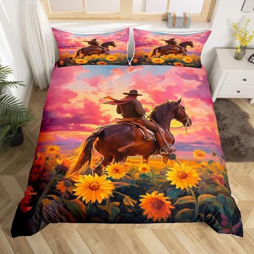 SJSXWQN Bettwäsche 200x200 Ritter Bettwäsche-Set mit Reißverschluss Schließung für Erwachsene Kinder Weicher Atmungsaktive Mikrofaser Bettbezug + 2 Kopfkissenbezug 80x80 cm von SJSXWQN