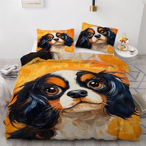 SJSXWQN Bettwäsche 200x220 Cocker Spaniel Bettwäsche-Set mit Reißverschluss Schließung für Erwachsene Kinder Weicher Atmungsaktive Mikrofaser Bettbezug + 2 Kopfkissenbezug 80x80 cm SJSXWQN Bettwäsche 200x220 Cocker Spaniel Bettwäsche-Set mit Reißverschluss Schließung für Erwachsene Kinder Weicher Atmungsaktive Mikrofaser Bettbezug + 2 Kopfkissenbezug 80x80 cm von SJSXWQN