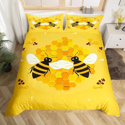 SJSXWQN Bettwäsche 200x220 Gelbe Biene Bettwäsche-Set mit Reißverschluss Schließung für Erwachsene Kinder Weicher Atmungsaktive Mikrofaser Bettbezug + 2 Kopfkissenbezug 80x80 cm SJSXWQN Bettwäsche 200x220 Gelbe Biene Bettwäsche-Set mit Reißverschluss Schließung für Erwachsene Kinder Weicher Atmungsaktive Mikrofaser Bettbezug + 2 Kopfkissenbezug 80x80 cm von SJSXWQN