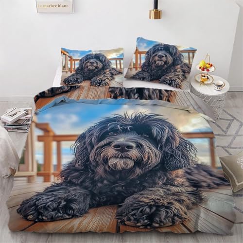 SJSXWQN Bettwäsche 200x220 NeufundläNder Bettwäsche-Set mit Reißverschluss Schließung für Erwachsene Kinder Weicher Atmungsaktive Mikrofaser Bettbezug + 2 Kopfkissenbezug 80x80 cm SJSXWQN Bettwäsche 200x220 NeufundläNder Bettwäsche-Set mit Reißverschluss Schließung für Erwachsene Kinder Weicher Atmungsaktive Mikrofaser Bettbezug + 2 Kopfkissenbezug 80x80 cm von SJSXWQN