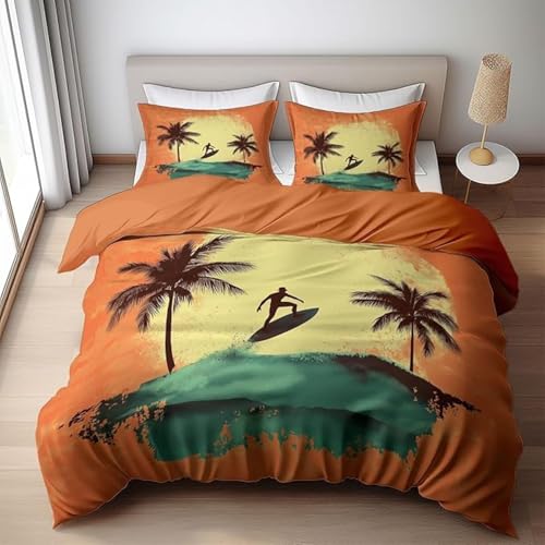 SJSXWQN Bettwäsche 200x220 Surfen Am Strand Bettwäsche-Set mit Reißverschluss Schließung für Erwachsene Kinder Weicher Atmungsaktive Mikrofaser Bettbezug + 2 Kopfkissenbezug 80x80 cm SJSXWQN Bettwäsche 200x220 Surfen Am Strand Bettwäsche-Set mit Reißverschluss Schließung für Erwachsene Kinder Weicher Atmungsaktive Mikrofaser Bettbezug + 2 Kopfkissenbezug 80x80 cm von SJSXWQN