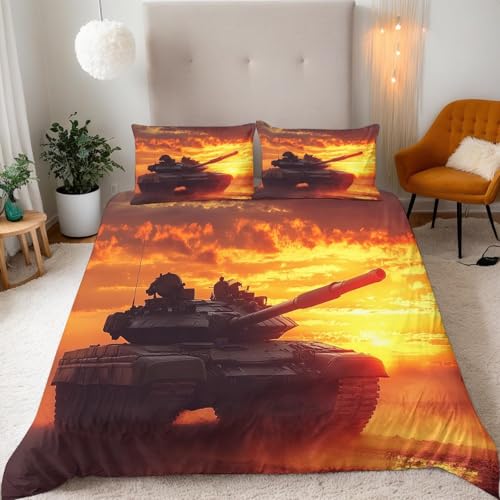SJSXWQN Bettwäsche 200x220 Tucker Bettwäsche-Set mit Reißverschluss Schließung für Erwachsene Kinder Weicher Atmungsaktive Mikrofaser Bettbezug + 2 Kopfkissenbezug 80x80 cm von SJSXWQN