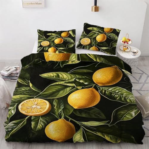 SJSXWQN Bettwäsche 220x240 Gelbe Zitrone Bettwäsche-Set mit Reißverschluss Schließung für Erwachsene Kinder Weicher Atmungsaktive Mikrofaser Bettbezug + 2 Kopfkissenbezug 80x80 cm SJSXWQN Bettwäsche 220x240 Gelbe Zitrone Bettwäsche-Set mit Reißverschluss Schließung für Erwachsene Kinder Weicher Atmungsaktive Mikrofaser Bettbezug + 2 Kopfkissenbezug 80x80 cm von SJSXWQN