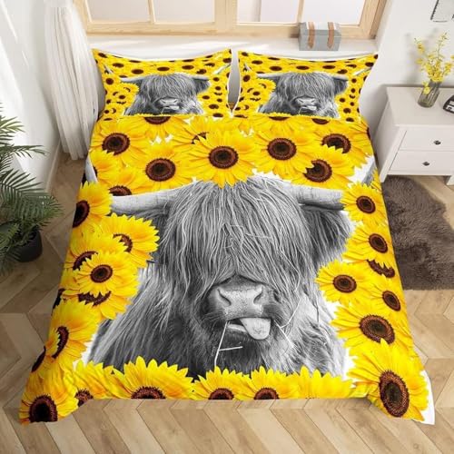 SJSXWQN Bettwäsche 220x240 Gelbes Hochlandrind Bettwäsche-Set mit Reißverschluss Schließung für Erwachsene Kinder Weicher Atmungsaktive Mikrofaser Bettbezug + 2 Kopfkissenbezug 80x80 cm SJSXWQN Bettwäsche 220x240 Gelbes Hochlandrind Bettwäsche-Set mit Reißverschluss Schließung für Erwachsene Kinder Weicher Atmungsaktive Mikrofaser Bettbezug + 2 Kopfkissenbezug 80x80 cm von SJSXWQN