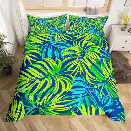 SJSXWQN Bettwäsche 220x240 GrüNe PalmbläTter Bettwäsche-Set mit Reißverschluss Schließung für Erwachsene Kinder Weicher Atmungsaktive Mikrofaser Bettbezug + 2 Kopfkissenbezug 80x80 cm SJSXWQN Bettwäsche 220x240 GrüNe PalmbläTter Bettwäsche-Set mit Reißverschluss Schließung für Erwachsene Kinder Weicher Atmungsaktive Mikrofaser Bettbezug + 2 Kopfkissenbezug 80x80 cm von SJSXWQN