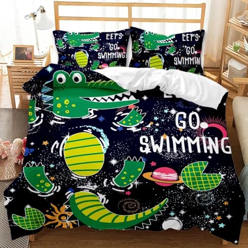 SJSXWQN Bettwäsche 220x240 GrüNer Dinosaurier Bettwäsche-Set mit Reißverschluss Schließung für Erwachsene Kinder Weicher Atmungsaktive Mikrofaser Bettbezug + 2 Kopfkissenbezug 80x80 cm SJSXWQN Bettwäsche 220x240 GrüNer Dinosaurier Bettwäsche-Set mit Reißverschluss Schließung für Erwachsene Kinder Weicher Atmungsaktive Mikrofaser Bettbezug + 2 Kopfkissenbezug 80x80 cm von SJSXWQN