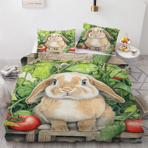 SJSXWQN Bettwäsche 220x240 SüßEs Kaninchen Bettwäsche-Set mit Reißverschluss Schließung für Erwachsene Kinder Weicher Atmungsaktive Mikrofaser Bettbezug + 2 Kopfkissenbezug 80x80 cm SJSXWQN Bettwäsche 220x240 SüßEs Kaninchen Bettwäsche-Set mit Reißverschluss Schließung für Erwachsene Kinder Weicher Atmungsaktive Mikrofaser Bettbezug + 2 Kopfkissenbezug 80x80 cm von SJSXWQN