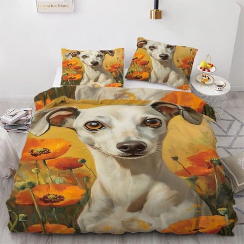 SJSXWQN Bettwäsche 220x240 WeißEr Hund Bettwäsche-Set mit Reißverschluss Schließung für Erwachsene Kinder Weicher Atmungsaktive Mikrofaser Bettbezug + 2 Kopfkissenbezug 80x80 cm SJSXWQN Bettwäsche 220x240 WeißEr Hund Bettwäsche-Set mit Reißverschluss Schließung für Erwachsene Kinder Weicher Atmungsaktive Mikrofaser Bettbezug + 2 Kopfkissenbezug 80x80 cm von SJSXWQN