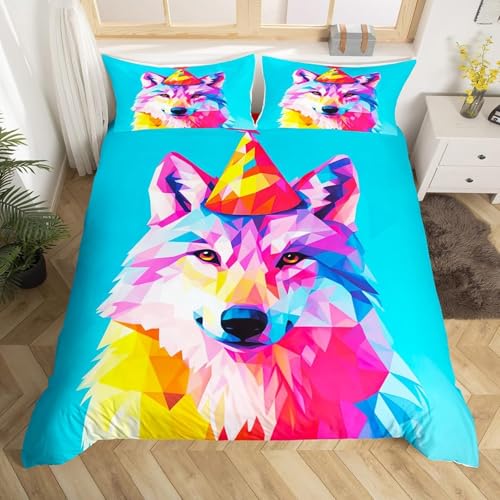 SJSXWQN Bettwäsche 220x240 Wolf Bettwäsche-Set mit Reißverschluss Schließung für Erwachsene Kinder Weicher Atmungsaktive Mikrofaser Bettbezug + 2 Kopfkissenbezug 80x80 cm SJSXWQN Bettwäsche 220x240 Wolf Bettwäsche-Set mit Reißverschluss Schließung für Erwachsene Kinder Weicher Atmungsaktive Mikrofaser Bettbezug + 2 Kopfkissenbezug 80x80 cm von SJSXWQN