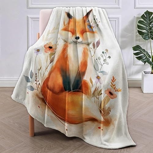 SJSXWQN Decke Fuchs Kuscheldecke Flauschig für Bett und Sofa Extra Weich Warme Mikrofaser Wohndecke Fleecedecke als Sofadecke Couchdecke Kuscheldecke - 180x200 cm SJSXWQN Decke Fuchs Kuscheldecke Flauschig für Bett und Sofa Extra Weich Warme Mikrofaser Wohndecke Fleecedecke als Sofadecke Couchdecke Kuscheldecke - 180x200 cm von SJSXWQN