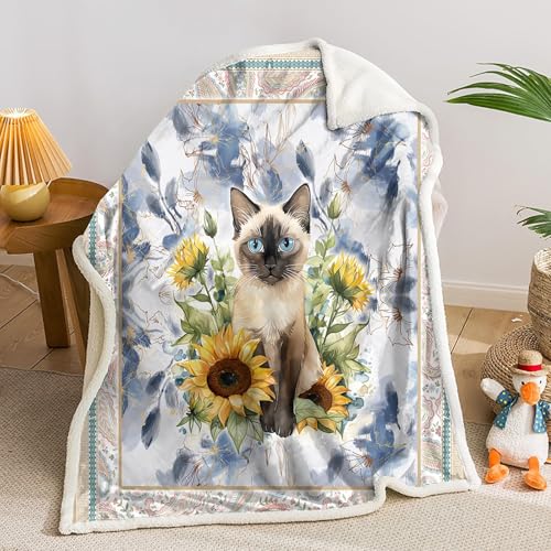 SJSXWQN Decke Katze Kuscheldecke Flauschig für Bett und Sofa Extra Weich Warme Mikrofaser Wohndecke Fleecedecke als Sofadecke Couchdecke Kuscheldecke - 180x200 cm von SJSXWQN