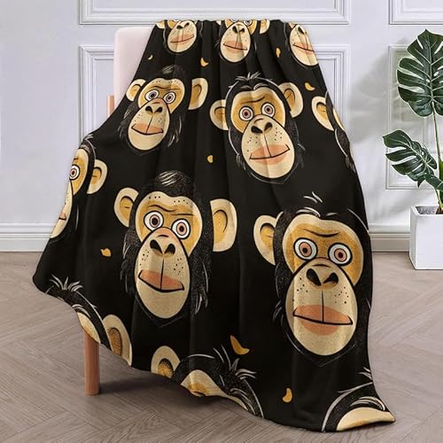 SJSXWQN Decke Schwarzer AFFE Kuscheldecke Flauschig für Couch und Bett Weich Warme Mikrofaser Wohndecke Fleecedecke als Tagesdecke Sofadecke Couchdecke - 180x240 cm SJSXWQN Decke Schwarzer AFFE Kuscheldecke Flauschig für Couch und Bett Weich Warme Mikrofaser Wohndecke Fleecedecke als Tagesdecke Sofadecke Couchdecke - 180x240 cm von SJSXWQN