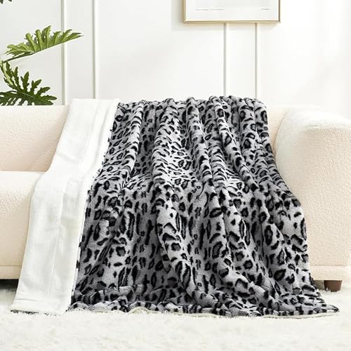 SJSXWQN Decke Schwarzer Leopardenmuster Kuscheldecke Flauschig für Bett und Sofa Extra Weich Warme Mikrofaser Wohndecke Fleecedecke als Sofadecke Couchdecke Kuscheldecke - 180x200 cm von SJSXWQN