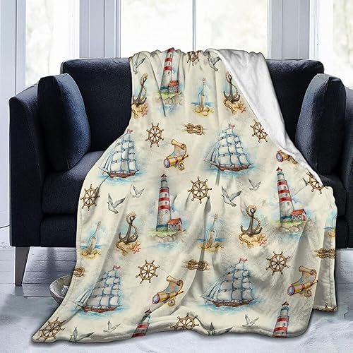 SJSXWQN Kuscheldecke Gelber Leuchtturm Kuscheldecke Flauschig für Couch und Bett Weich Warme Mikrofaser Wohndecke Fleecedecke als Tagesdecke Sofadecke Couchdecke - 150x200 cm von SJSXWQN