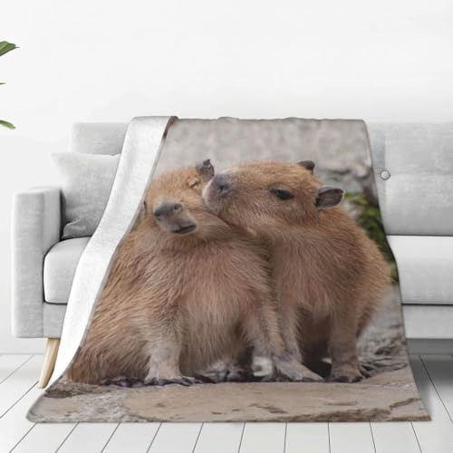 SJSXWQN Kuscheldecke Gelbes Wasserschwein Kuscheldecke Flauschig Extra Weich Warme Mikrofaser Wohndecke Fleecedecke als Tagesdecke Sofadecke Couchdecke Bettüberwurf - 180x220 cm von SJSXWQN