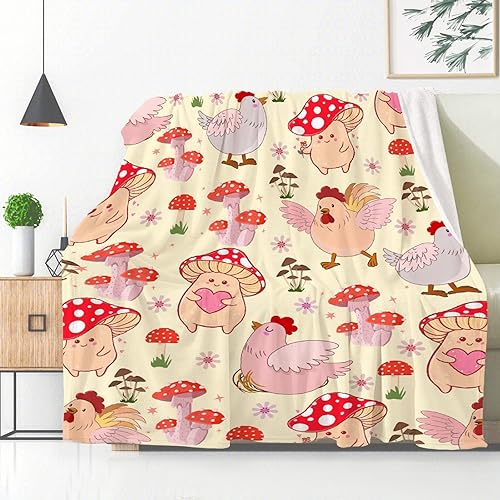 SJSXWQN Kuscheldecke Rotes Huhn Kuscheldecke Flauschig für Couch und Bett Weich Warme Mikrofaser Wohndecke Fleecedecke als Tagesdecke Sofadecke Couchdecke - 150x200 cm von SJSXWQN