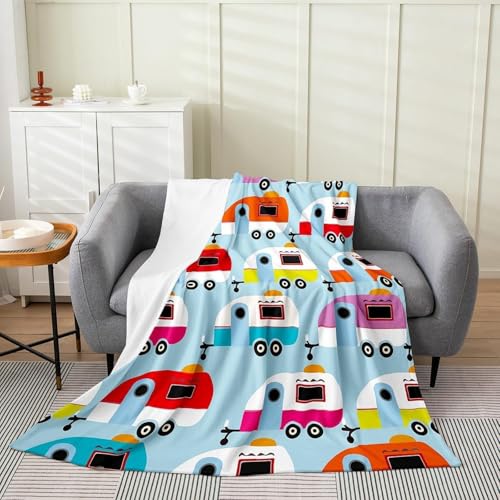 SJSXWQN Kuscheldecke Spielzeugauto Kuscheldecke Flauschig Extra Weich Warme Mikrofaser Wohndecke Fleecedecke als Tagesdecke Sofadecke Couchdecke Bettüberwurf - 180x220 cm von SJSXWQN