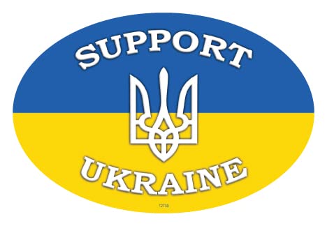 SJT ENTERPRISES, INC. Ukraine Symbol – Ukraine ovaler Auto-Magnet (12739) von SJT ENTERPRISES, INC.