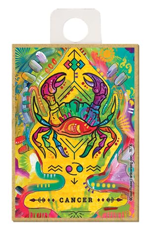 SJT Enterprises Astrologische Schilder Horoskop-Magnete, Krebs (die Krabbe) – 6,3 x 8,9 cm Holz-Kühlschrankmagnete mit Art of Dean Russo, Geschenk für Juni oder Juli Geburtstage (SJT78730) von SJT ENTERPRISES, INC.