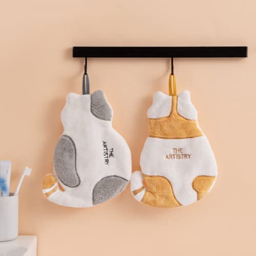 SJTJSPX 2 Stück Handtuch Weich Kinderhandtuch Katze Handtücher mit Aufhängeöse Schnell Trocknend Saugfähige Waschlappen für Küchen und Badezimmer SJTJSPX 2 Stück Handtuch Weich Kinderhandtuch Katze Handtücher mit Aufhängeöse Schnell Trocknend Saugfähige Waschlappen für Küchen und Badezimmer von SJTJSPX
