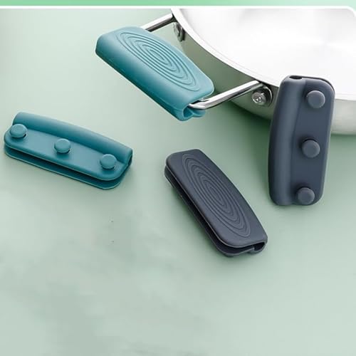 Silikongriffe Töpfe 2 Paar Silikon Griffhalter,für Töpfe und Pfannen, Hitzebeständig Topfgriff Topflappen,Handclip rutschfest Klemmgriffen Küche Kochen Finger Schützen von SJTJSPX