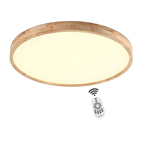 SJUN Deckenleuchte Holz Lampe Rund Holzlampe Dimmbar Mit Fernbedienung Eiche Deckenlampe Schlafzimmer Vintage Leuchte Decke Licht Retro Mit Led Rustikal Zimmerlampe Küchenleuchte (Color : 50cm 36w) SJUN Deckenleuchte Holz Lampe Rund Holzlampe Dimmbar Mit Fernbedienung Eiche Deckenlampe Schlafzimmer Vintage Leuchte Decke Licht Retro Mit Led Rustikal Zimmerlampe Küchenleuchte (Color : 50cm 36w) von SJUN