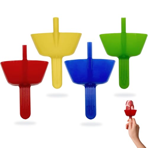 SJUNJIE 4 Stück Eishalterung Kinder Wiederverwendbar Tropffreie Eis Am Stiel 4 Farben Eis Am Stiel Halter für Kinder für Partys Familienfeiern und Den Täglichen Gebrauch von SJUNJIE