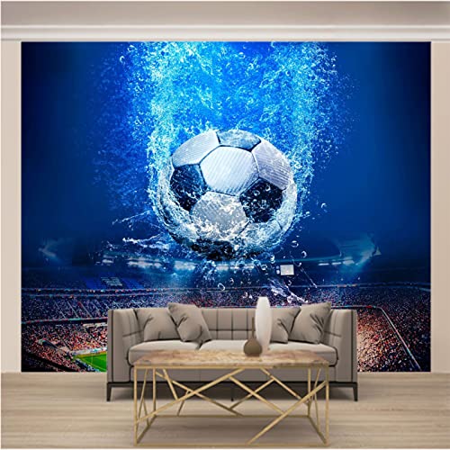 SJYHNB Fototapete Fußball im Wasser Wanddeko Wandbilder Tapete Wohnzimmer Schlafzimmer Büro Flur Dekoration Wandbilder 350x250 cm von SJYHNB