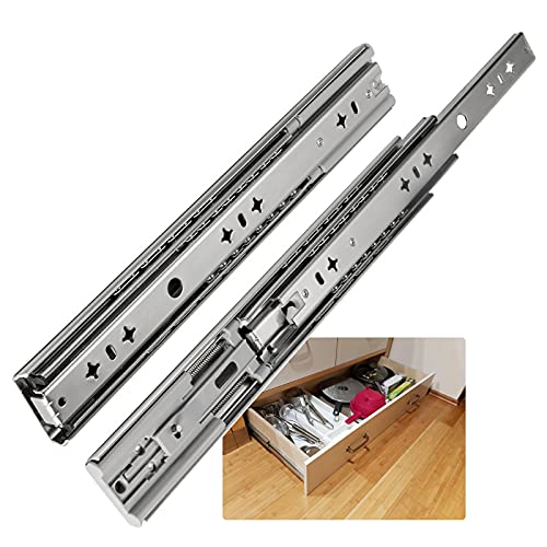 Hochleistungs-Schubladenschienen, Soft-Close-Schrank, Hochleistungs-Kugellagerschienen, 3-fach gefaltet, Vollauszug, Metallschienen for Küchenschubladen (800 mm (32 Zoll))(650mm(26 inch)) von SJZHUYUE