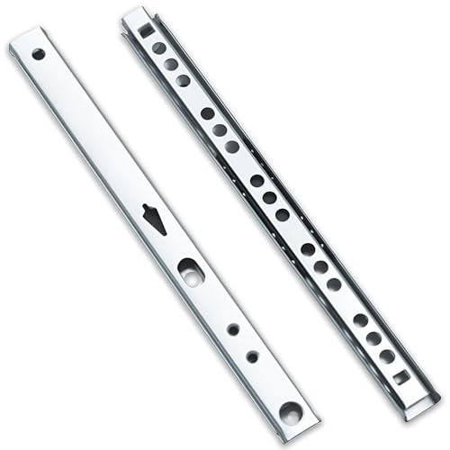 Hochleistungs-Schubladenschienen aus Metall mit Vollauszug, kleine Gleitschiene mit zweiseitiger Kugellagerung, zweiteilige Schubladenschienen, Führungsschiene for kleine Schubladen(21.5cm/8.46in) von SJZHUYUE