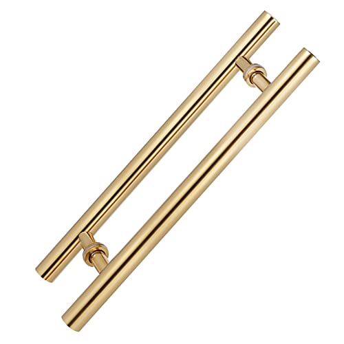 SJZHUYUE Zuggriff for Glasschiebetüren, Push-Pull-Griff mit Hardware, Gold, mehrere Größen, 2er-Pack (80 cm/32 Zoll – 60 cm)(60cm/24inch) von SJZHUYUE
