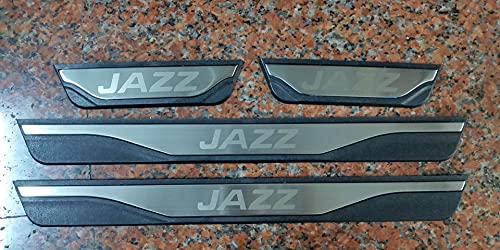 4 Stücke Edelstahl Auto Einstiegsleisten für Honda Jazz 2021, Willkommenspedal Türschweller Schutzstreifen Styling Dekorations Zubehör von SJZT