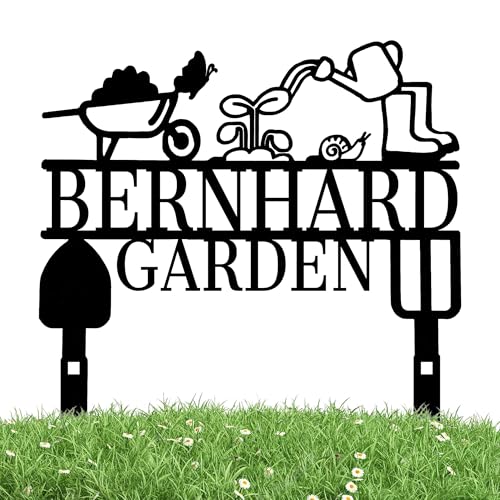 SJZUISL Personalisiertes Gartenschild aus Metall, Personalisiertes Gartenschild für Gartengeschenke im Freien, personalisiertes Straßenschild mit Pfahl, Hausadressennummern für Rasen SJZUISL Personalisiertes Gartenschild aus Metall, Personalisiertes Gartenschild für Gartengeschenke im Freien, personalisiertes Straßenschild mit Pfahl, Hausadressennummern für Rasen von SJZUISL