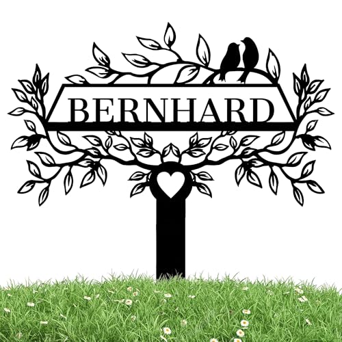 SJZUISL Personalisiertes Gartenschild aus Metall, Personalisiertes Gartenschild für Gartengeschenke im Freien, personalisiertes Straßenschild mit Pfahl, Hausadressennummern für Rasen SJZUISL Personalisiertes Gartenschild aus Metall, Personalisiertes Gartenschild für Gartengeschenke im Freien, personalisiertes Straßenschild mit Pfahl, Hausadressennummern für Rasen von SJZUISL