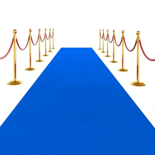 SK Studio Dunkelblau Teppich Läufer Eventteppich Hochzeitsteppich VIP Event Teppich Rutschfester Red Carpet Empfangsteppich, 1 x 10 m von SK Studio