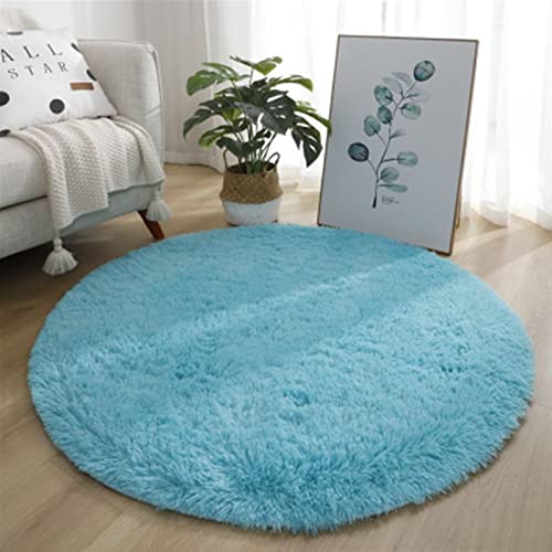 SK Studio Hochflor Teppich wohnzimmerteppich Rund Langflor Shaggy Teppiche für Schlafzimmer Kinderzimmer Blau, 160cm SK Studio Hochflor Teppich wohnzimmerteppich Rund Langflor Shaggy Teppiche für Schlafzimmer Kinderzimmer Blau, 160cm von SK Studio