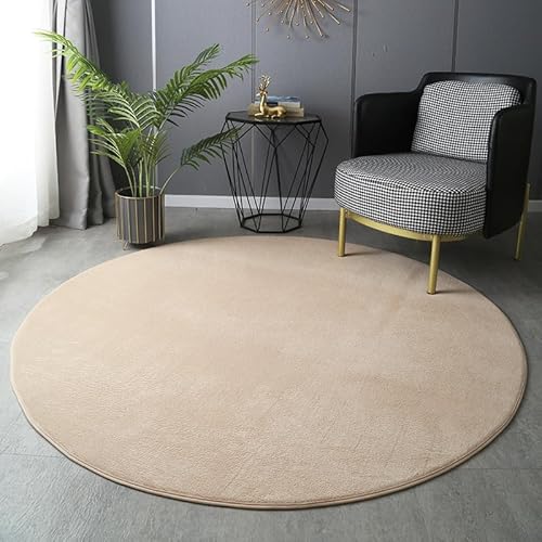 SK Studio Kurzflor Teppich Rund weicher Designer Uni Bodenbelag rutschfest Teppiche für Küche Esszimmer Jugendzimmer Kinderzimmer Kamel, 180cm SK Studio Kurzflor Teppich Rund weicher Designer Uni Bodenbelag rutschfest Teppiche für Küche Esszimmer Jugendzimmer Kinderzimmer Kamel, 180cm von SK Studio