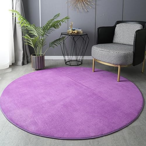 SK Studio Kurzflor Teppich Rund weicher Designer Uni Bodenbelag rutschfest Teppiche für Küche Esszimmer Jugendzimmer Kinderzimmer Lila, 80cm SK Studio Kurzflor Teppich Rund weicher Designer Uni Bodenbelag rutschfest Teppiche für Küche Esszimmer Jugendzimmer Kinderzimmer Lila, 80cm von SK Studio