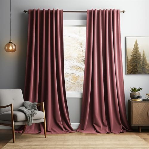 SK Studio Samtvorhang 2er Set H213 x B132 cm Blickdicht Verdunklungsvorhänge ösen Samt Gardinen Verdunkelung Thermovorhang, Rosa SK Studio Samtvorhang 2er Set H213 x B132 cm Blickdicht Verdunklungsvorhänge ösen Samt Gardinen Verdunkelung Thermovorhang, Rosa von SK Studio