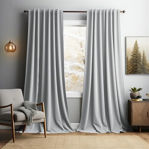 SK Studio Samtvorhang 2er Set H213 x B132 cm Blickdicht Verdunklungsvorhänge ösen Samt Gardinen Verdunkelung Thermovorhang, Weiß von SK Studio