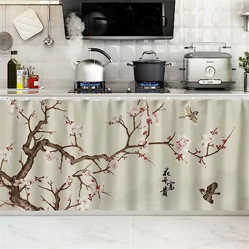 SK Studio Scheibengardinen Scheibengardine Landhausstil Fenstervorhang Privatsphäre Türvorhang für Schlafzimmer Tür Schrank Vorhang Stil 15, 90x70cm von SK Studio