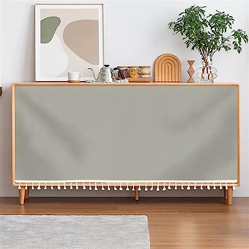 SK Studio Schrankvorhänge für Küche, Verdunkelung Vorhänge Kurz Vorhang Schals Scheibengardinen für kleine Fenster Küche Wohnzimmer Hellgrau, 70x80cm von SK Studio