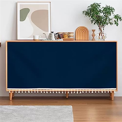 SK Studio Schrankvorhänge für Küche, Verdunkelung Vorhänge Kurz Vorhang Schals Scheibengardinen für kleine Fenster Küche Wohnzimmer Navy blau, 140x80cm von SK Studio
